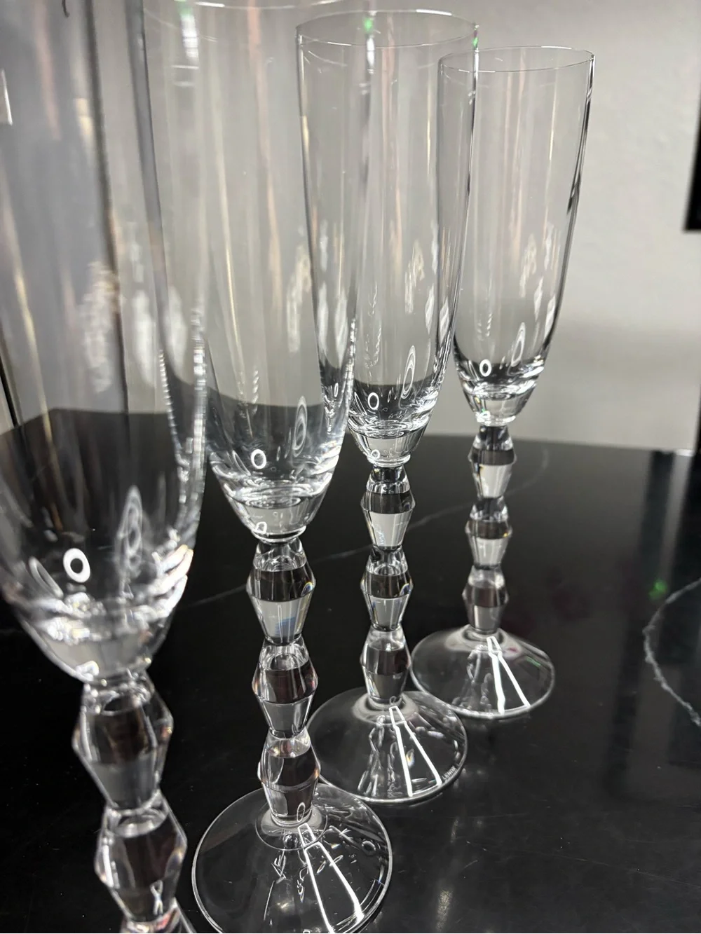 Lenox champagne flutes “Carat” pattern